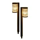 Duopack 2x Interlight Spike Light Solar Garden Lantern Black 1W 40lm - 830 Warm White | incl. Battery